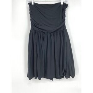 Princess Polly Strapless Dress Women's US‎ 6 Black Ruched Party Cocktail